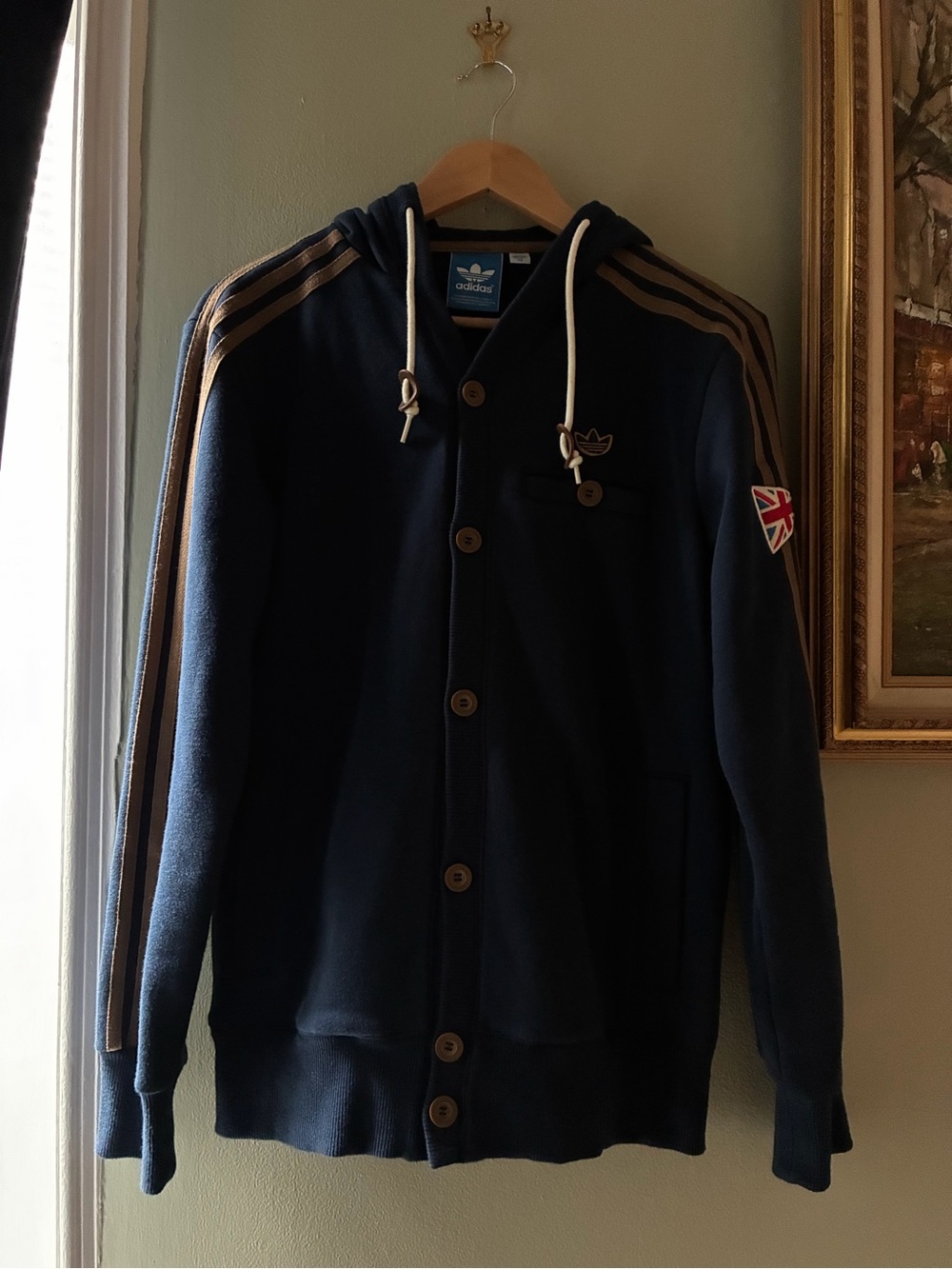 Adidas X34530 Team GB London Olympic 2012 cardigan hoodie, vtg limited edition.